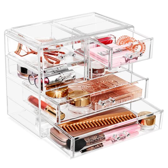 Sorbus Makeup & Jewelry Storage Case with 2 Large & 4 Small Drawers